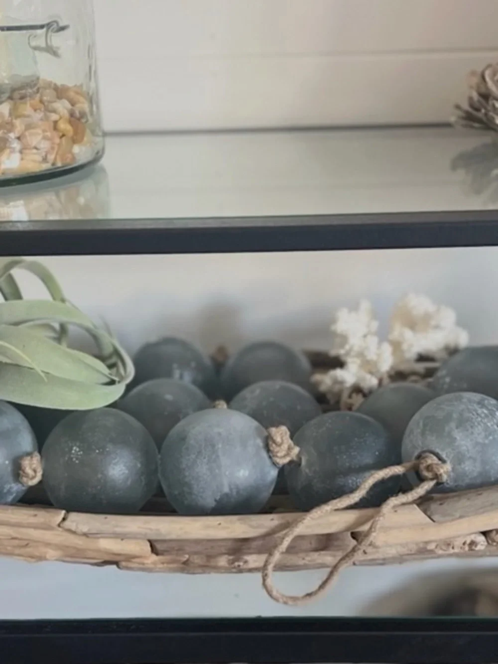 Pottery Barn Light Blue Decorative Bead Garland - Home Accents